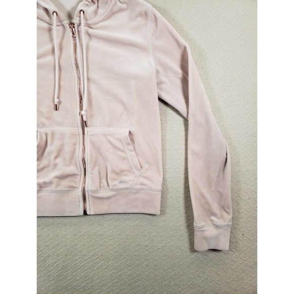 H&M Sweater Womens Small Fleece Hoodie Polyester‎ Full Zip Long Sleeve Velvet - Picture 3 of 16
